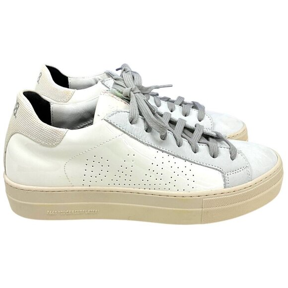 NIB P448 Thea Sneakers Unicorn US Size 8.5 EUR 39 Platform Low Top Leather Italy - Picture 3 of 15